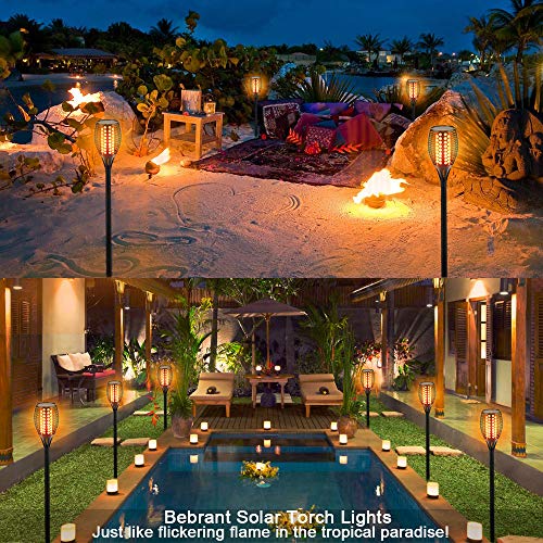 43" Flickering Flame Torch Lights Outdoor Waterproof for Yard Garden Pathway 4-Pack W755732