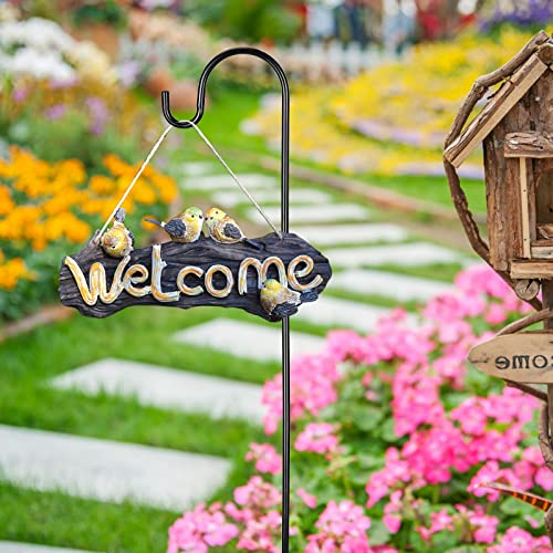 Outdoor Garden Shepherds Hooks 35 Inch Metal Stakes for Solar Lights T987