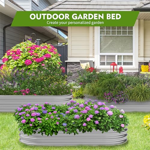 Galvanized Raised Garden Bed for Vegetables, Flowers, Herbs B187233