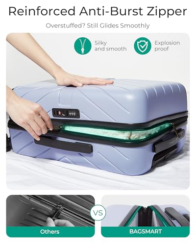 Carry On Luggage 22x14x9 with TSA Lock, Hardside Spinner Suitcase 20 Inch J7440