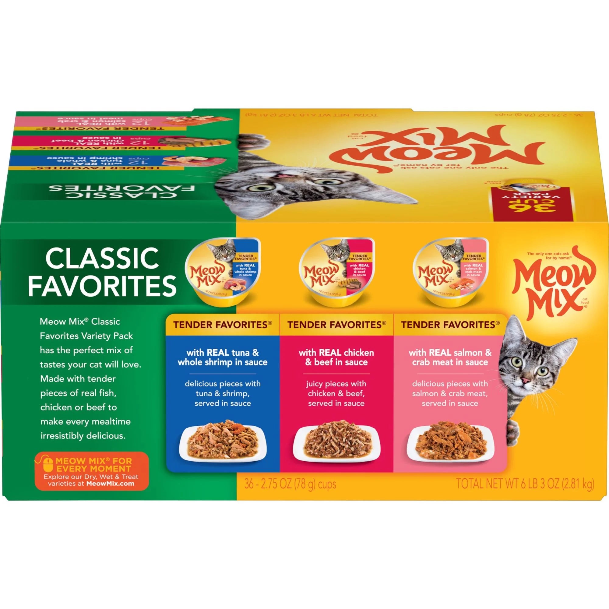 Wet Cat Food Variety Pack with Gravy, 2.75 oz Cups (36 Count) Z523