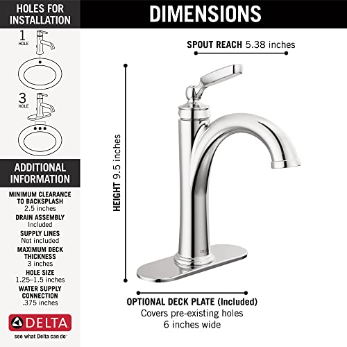Brushed Nickel Bathroom Faucet with Pop-Up Drain O43980