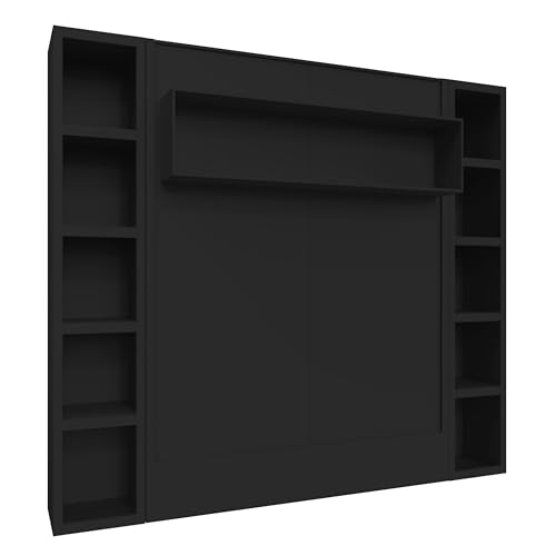 Queen Murphy Wall Bed with Two Bookshelves Z468