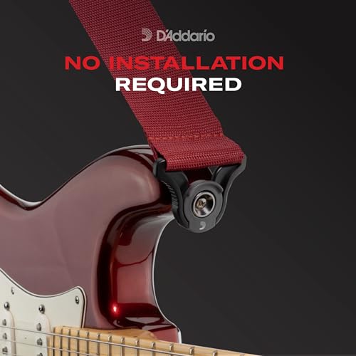 Auto Lock Guitar Strap - Leather - 2.5" Width - Brown G184143