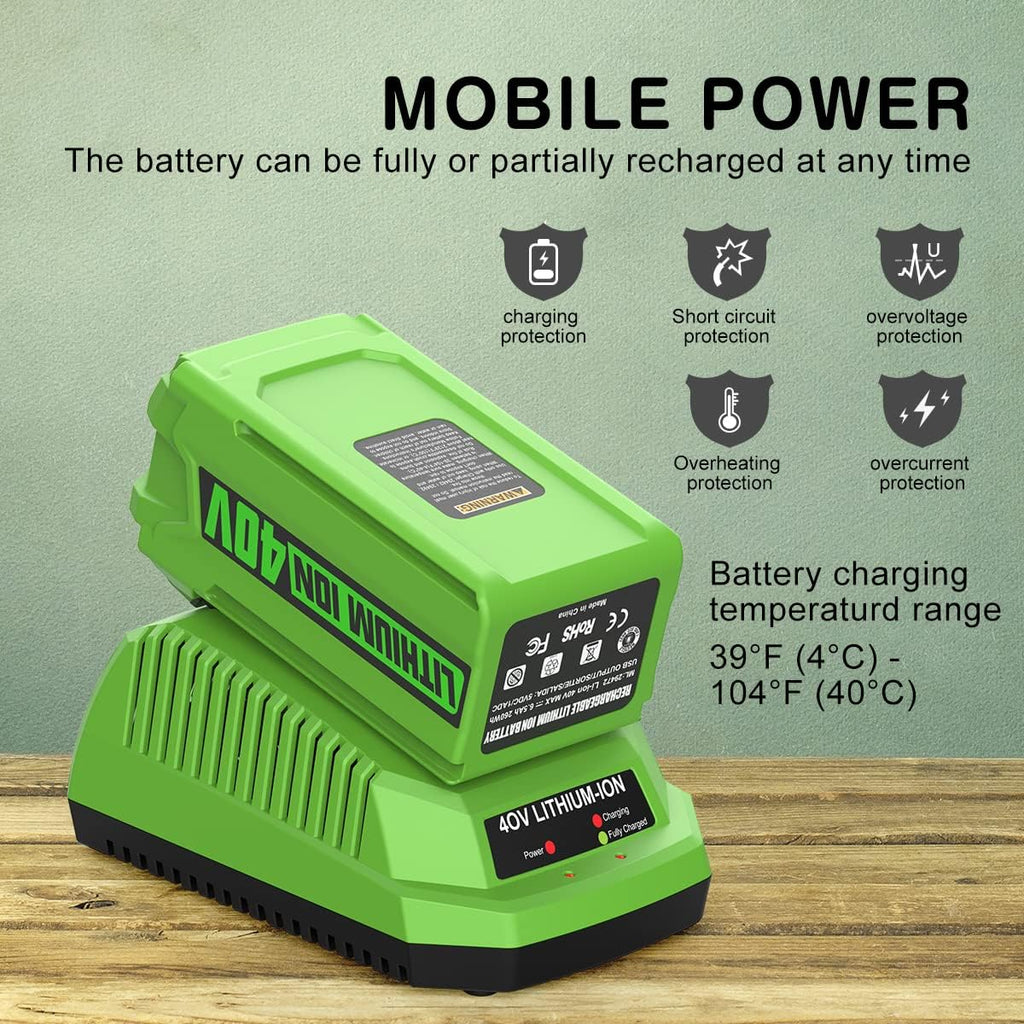 6.5Ah 40V Battery Replacement for Greenworks 40V Tools S1648