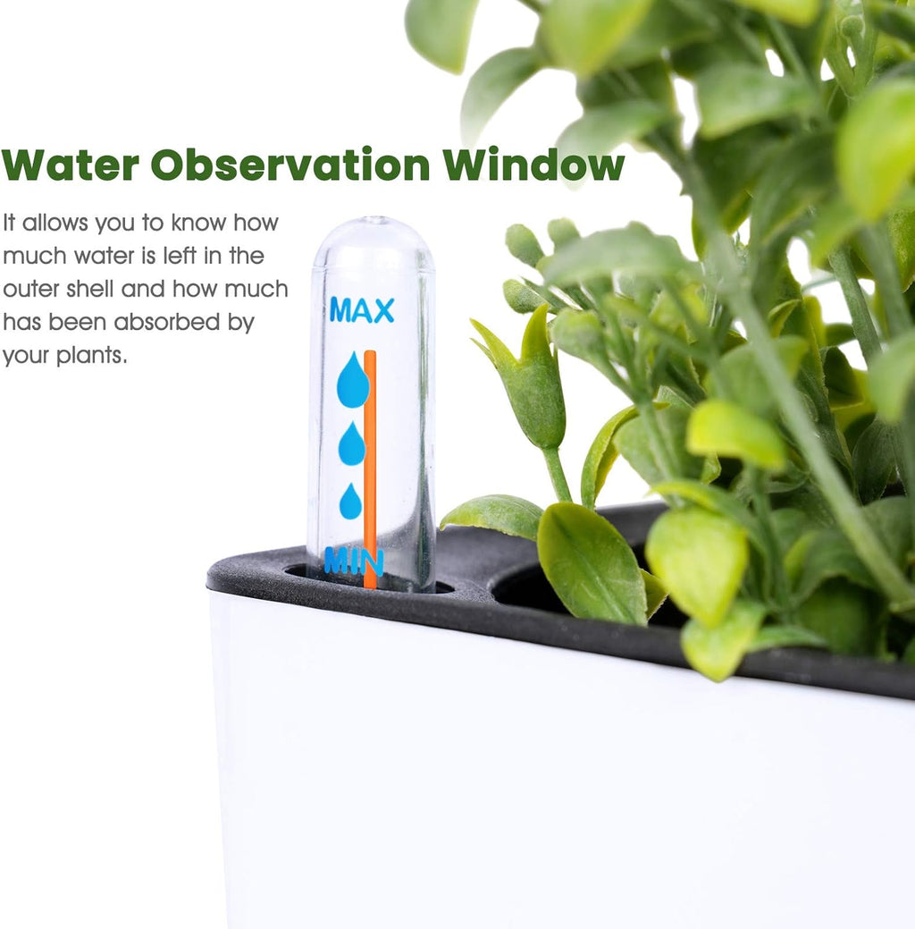 Self-Watering Rectangular Planters for Indoor Plants, 2-Pack D42200