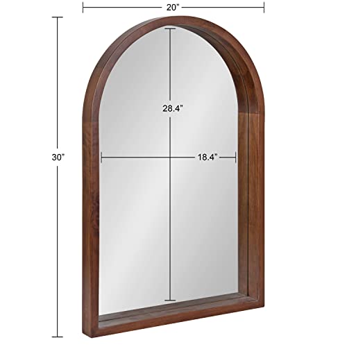 Rustic Modern Farmhouse Arch Mirror, 24 x 36, Natural Wood Finish I462066