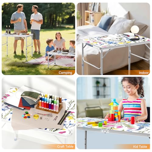 3ft Aluminum Folding Camping Table with Carrying Handle O3096