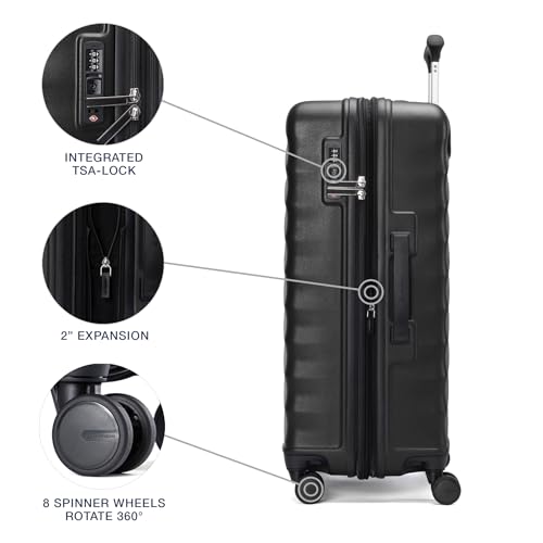 Hardside Expandable Carry-On Luggage with 8 Spinner Wheels and TSA Lock Q7052
