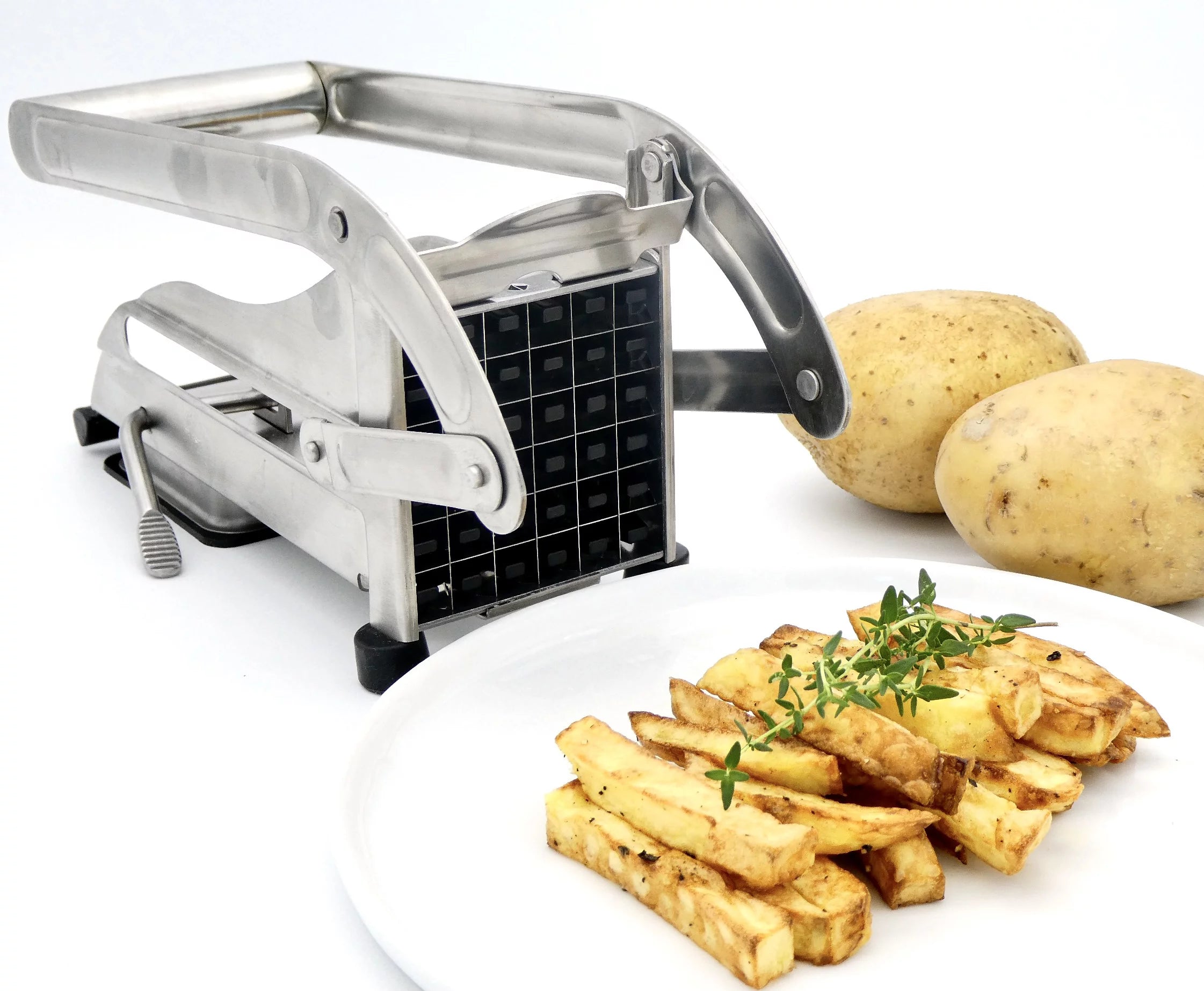 French Fry Cutter, Potato Slicer, 1/2 and 1/3-Inch Blades, Vegetable Chopper Y343