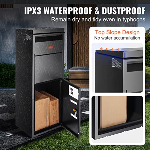 Galvanized Steel Package Delivery Box with Coded Lock, IPX3 Waterproof P292