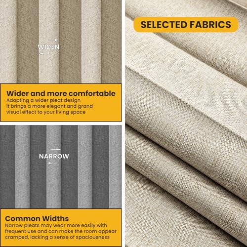 Blackout Accordion Room Divider Curtains with Ceiling Track for Bedroom Patio Sliding Door Q924855