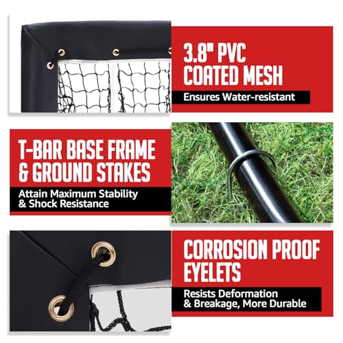 9 Hole Baseball Pitching Net with Strike Zone and Carry Bag V4525