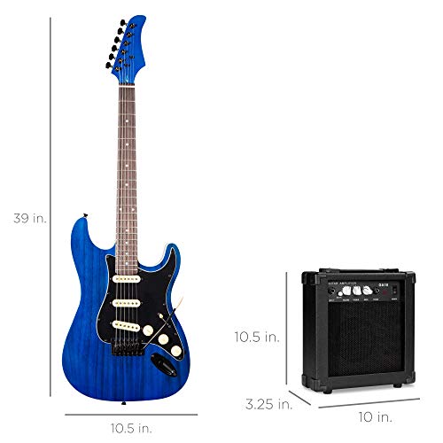 39in Full Size Beginner Electric Guitar Starter Kit with Case and Amp E13920