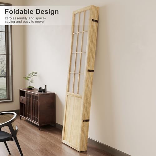Japanese Shoji Style Folding Room Divider, 4 Panels, Black G5567