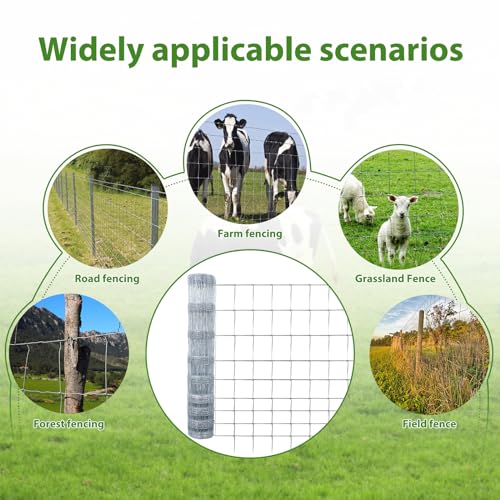 Farm Wire Fencing 4×164ft Galvanized Cattle Panel for Livestock A993945