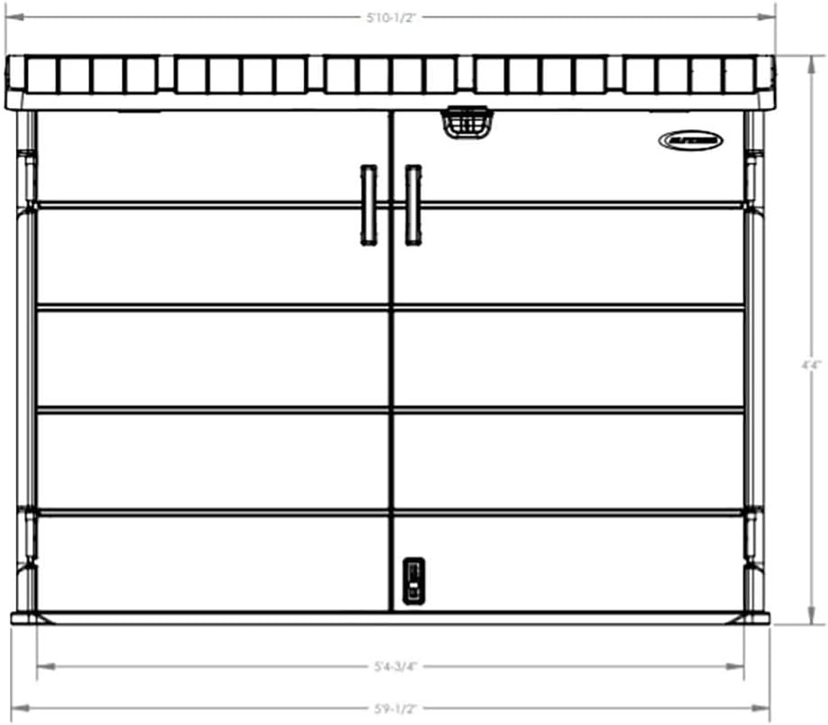 Horizontal Storage Shed with Floor J246