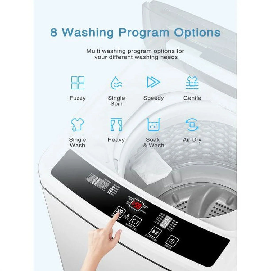 Portable Washing Machine, Compact Washer with Drain Pump, 11lbs Capacity U437529