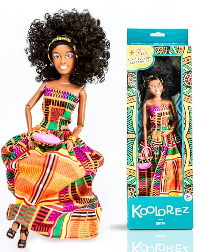 Black Doll Set with Movable Joints for Girls V695