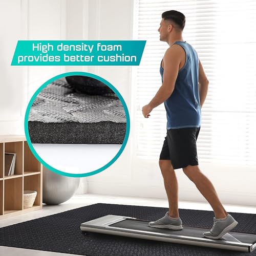 Puzzle Exercise Mat for Home Gym, EVA Interlocking Foam Floor Tiles with Border O344855