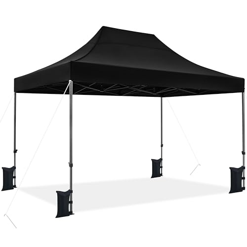 Heavy Duty Pop Up Canopy Tent 10x20 with Wheeled Carry Bag, White Q36763