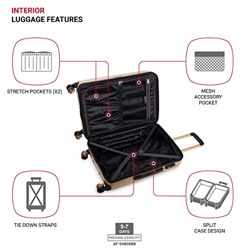 Expandable Hardside Luggage with Spinner Wheels and TSA Lock, Carry-On 19-Inch X51908