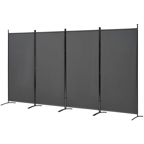 3 Panel Room Divider Folding Partition Privacy Screens, Freestanding Fabric Panel, 102" W x 71" H S7520