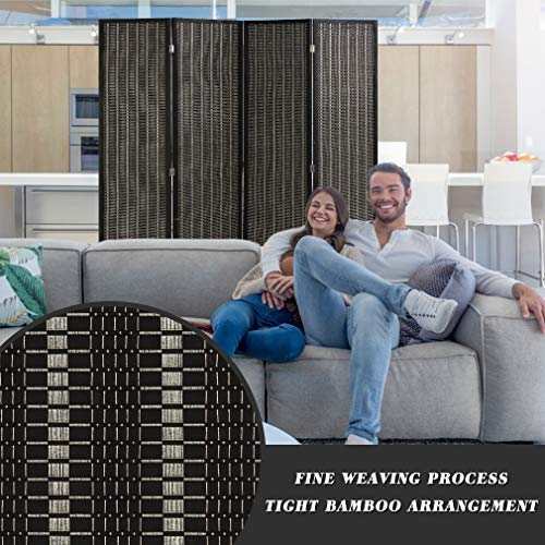 Bamboo Room Divider 6 Panel Folding Privacy Screen for Home H37149