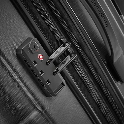 Hardside Expandable Carry-On Luggage with Spinner Wheels, Black, 20-Inch O253