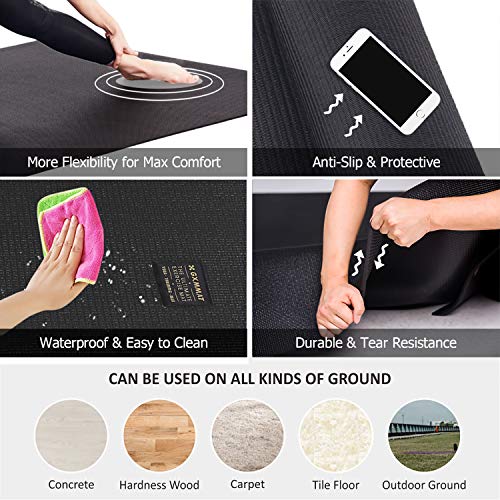 Large Yoga Mat 6x4 ft Extra Thick Non-Slip for Home Workout Pilates S1451