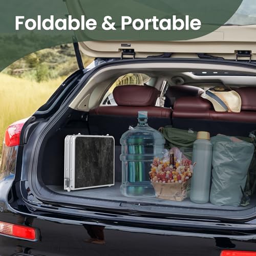 Folding Camping Table Small 2ft, Portable with Extra Space, Aluminum V581