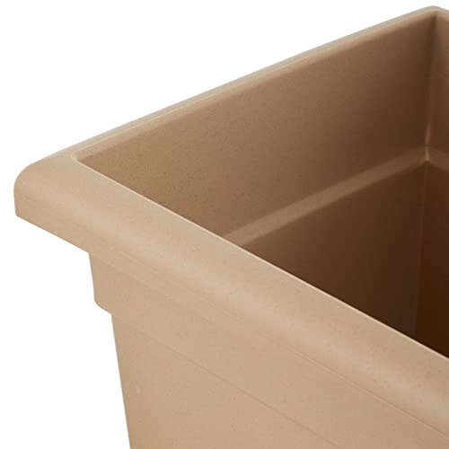 28 Inch Rectangular Planter Box - Lightweight Plastic Outdoor Plant Pot with Drainage V645