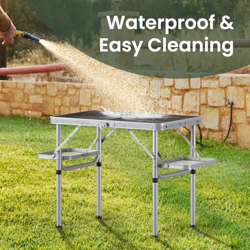 Folding Camping Table Small 2ft, Portable with Extra Space, Aluminum V581