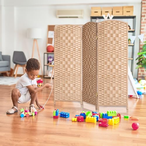 3 Panel Folding Room Divider, Dark Mocha Privacy Screen K453