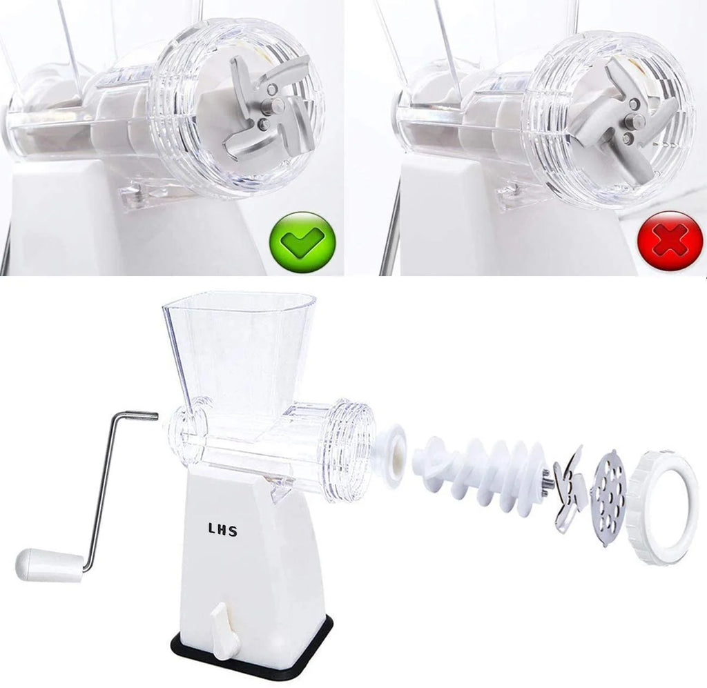 Manual Meat Grinder with Stainless Steel Blades O9276