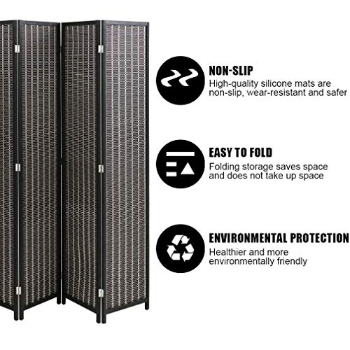 Bamboo Room Divider 6 Panel Folding Privacy Screen for Home H37149