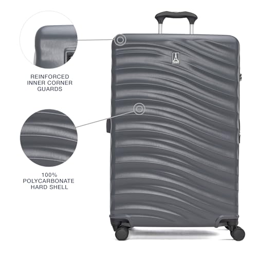 Hardside Expandable Carry-On Luggage with 8 Spinner Wheels and TSA Lock Q7052