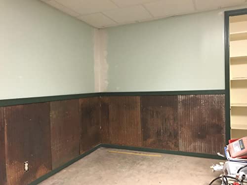 Rustic Corrugated Metal Wainscoting Roll - 10 Foot Q16477