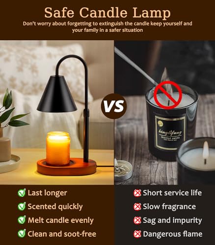 Candle Warmer Lamp with Timer, Adjustable Height and Dimmable Light X139476