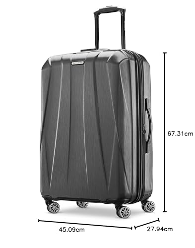 Hardside Expandable Carry-On Luggage with Spinner Wheels, Black, 20-Inch O253