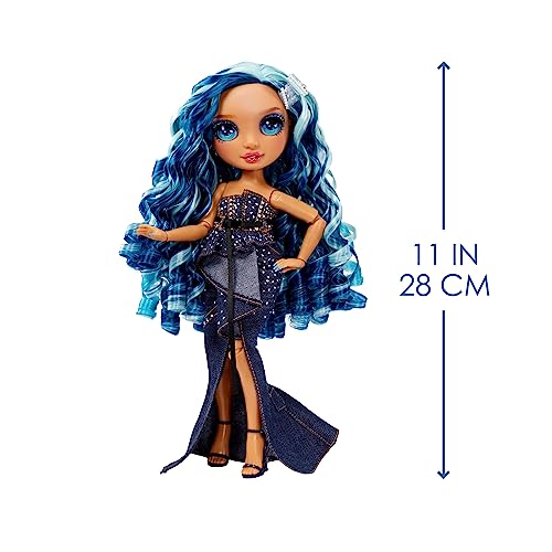 Blue 11" Fashion Doll and Playset with 2 Outfits and Accessories V632