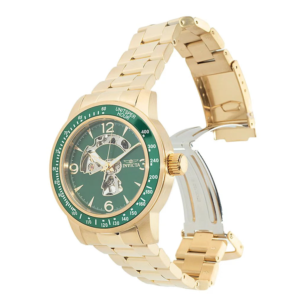 Men's Mechanical Multifunction Green Dial Watch P643