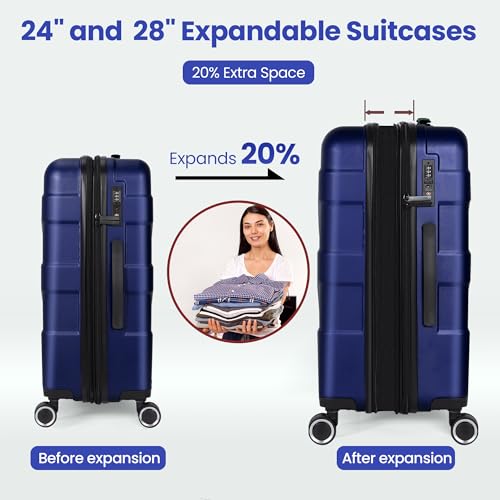 Hardside Carry-On Luggage 22x14x9 with Spinner Wheels G556