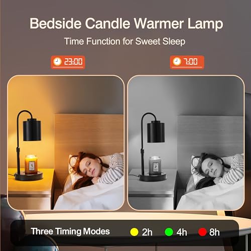 Candle Warmer Lamp with Timer, Dimmer, Adjustable Height for Jar Candles J305011