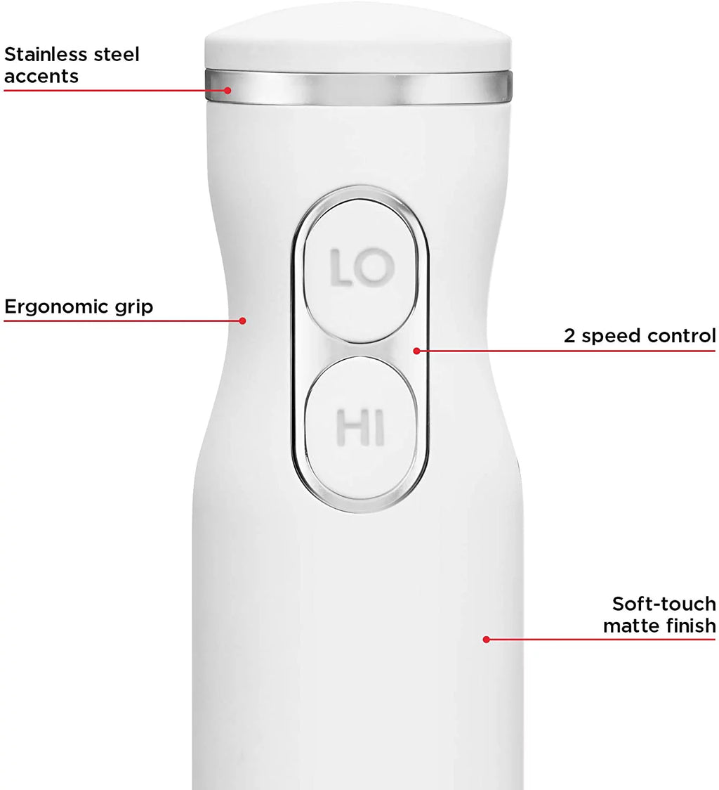 Immersion Hand Blender with Stainless Steel Blades, 2-Speed Control A922