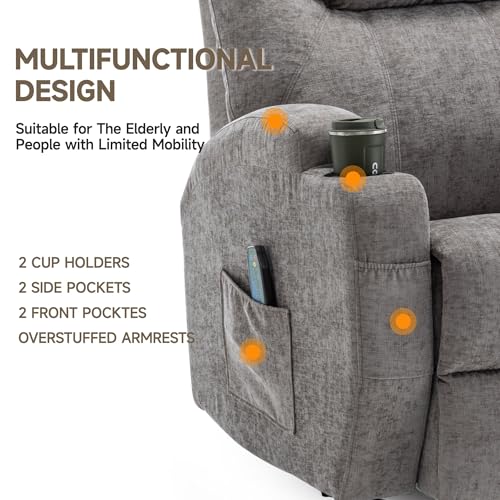 Rocking Recliner Chair with Massage and Heat for Adults H49678