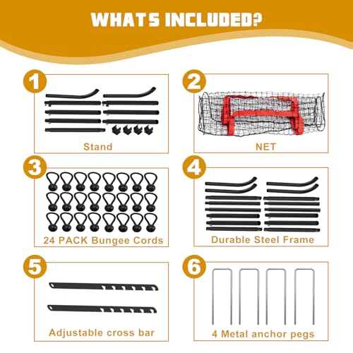 Adjustable Volleyball Net 7x4 Ft for Training Practice R409