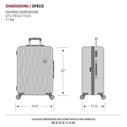 Expandable Hardside Luggage with Spinner Wheels and TSA Lock, Carry-On 19-Inch X51908
