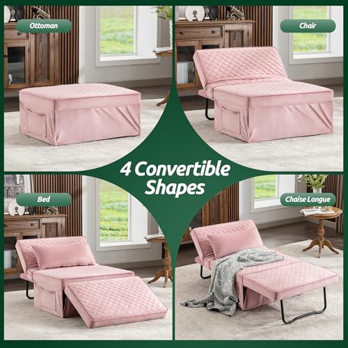 Folding Sofa Bed with Adjustable Backrest, Dark Grey Q8430