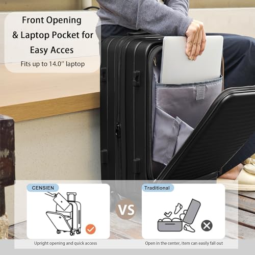 Expandable Hardside Carry-On Luggage with Spinner Wheels and TSA Lock Y87100
